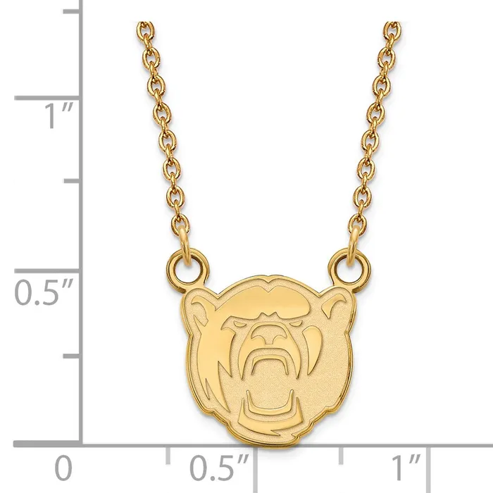 TreasureFineJewelers Necklaces 10K Yellow Gold Baylor University Small Pendant wilth Necklace