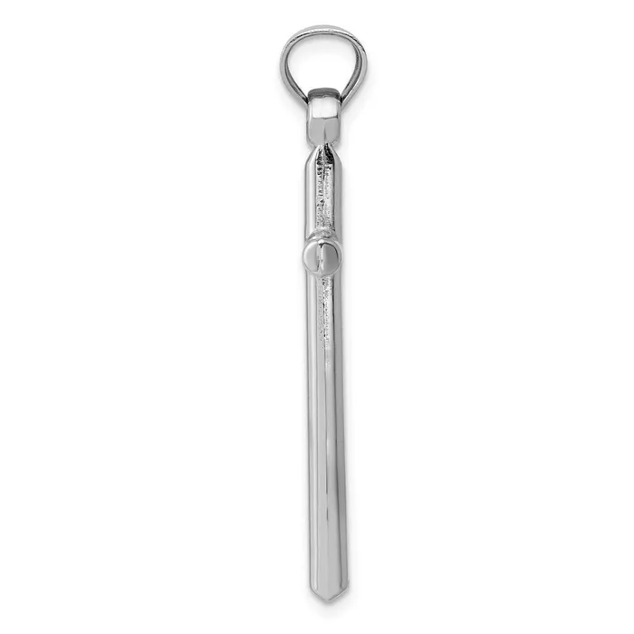 TreasureFineJewelers Necklaces 14k White Gold Hollow Cross Pendant