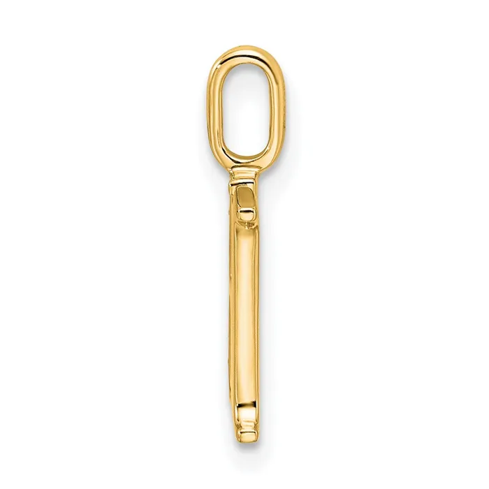 TreasureFineJewelers Necklaces 14k Yellow Gold Diamond Letter H Initial Pendant