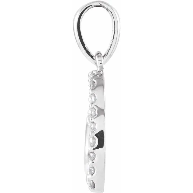 TreasureFineJewelers Necklaces Platinum 06 CTW Diamond Heart Pendant