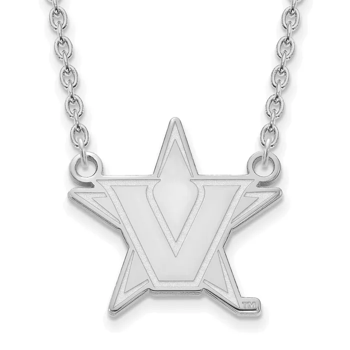 TreasureFineJewelers Necklaces Sterling S Rhp Vanderbilt University Large Pendant wNecklace TreasureFineJewelers Necklaces Sterling S Rhp Vanderbilt University Large Pendant wNecklace