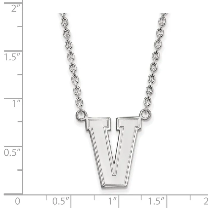TreasureFineJewelers Necklaces Sterling S Rhp Vanderbilt University Large Pendant wNecklace