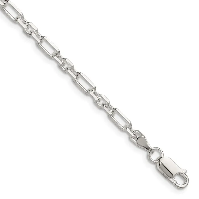TreasureFineJewelers Necklaces Sterling Silver DC 4mm 3 Short Plus 1 Long Cable Link Chain TreasureFineJewelers Necklaces Sterling Silver DC 4mm 3 Short Plus 1 Long Cable Link Chain