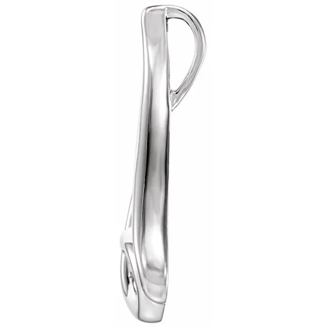 TreasureFineJewelers Necklaces Sterling Silver Freeform Pendant