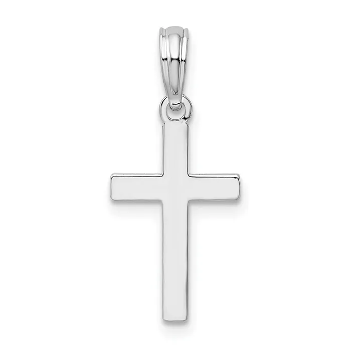 TreasureFineJewelers Necklaces Sterling Silver Polished Cross Pendant