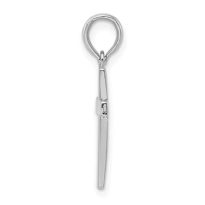 TreasureFineJewelers Necklaces Sterling Silver Polished Cross Pendant
