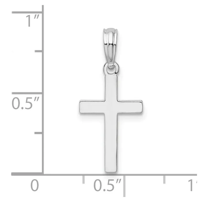 TreasureFineJewelers Necklaces Sterling Silver Polished Cross Pendant