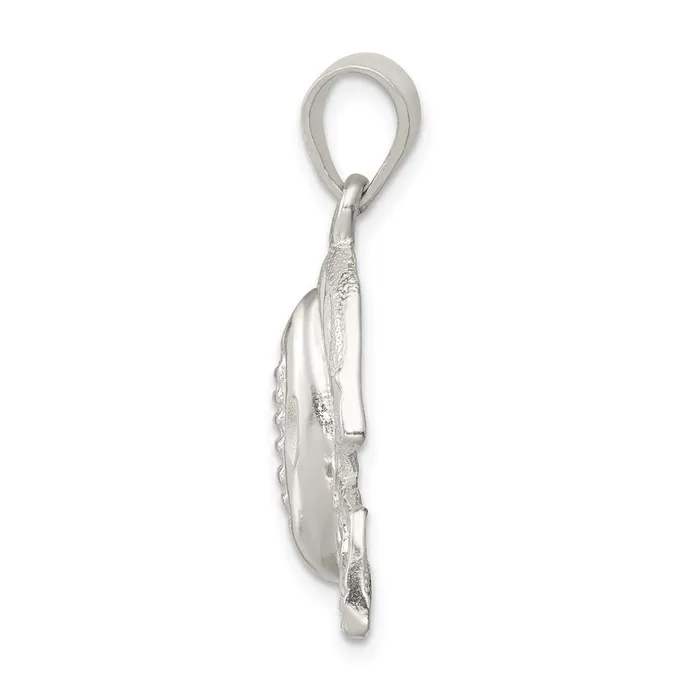 TreasureFineJewelers Necklaces Sterling Silver Polished Football Helmet Pendant