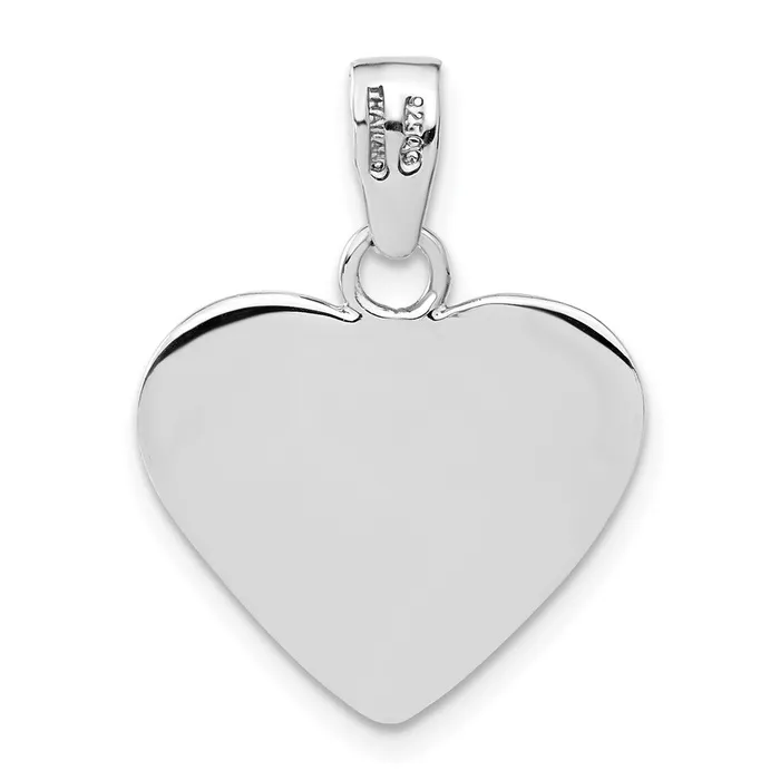TreasureFineJewelers Necklaces Sterling Silver Rhodiumplated Ferido Stellux Crystal Heart Pendant