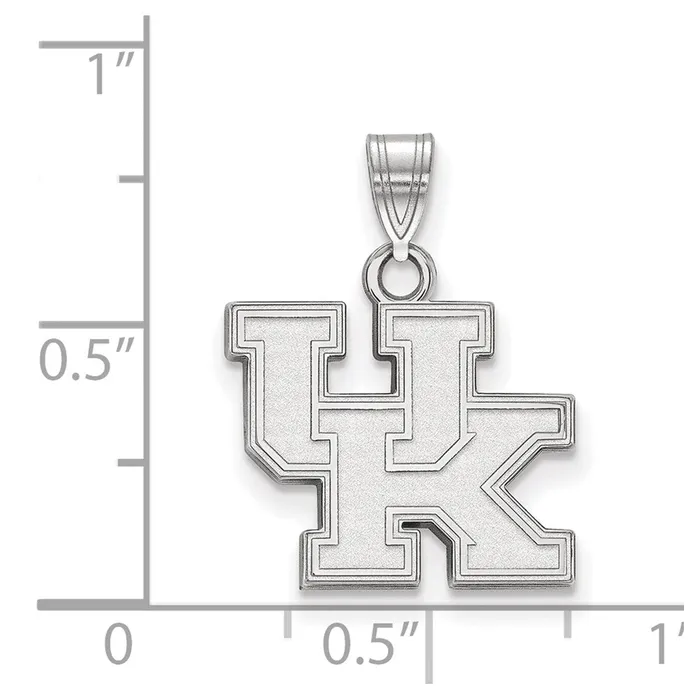 TreasureFineJewelers Necklaces Sterling Silver Rhodiumplated University of Kentucky UK Small Pendant