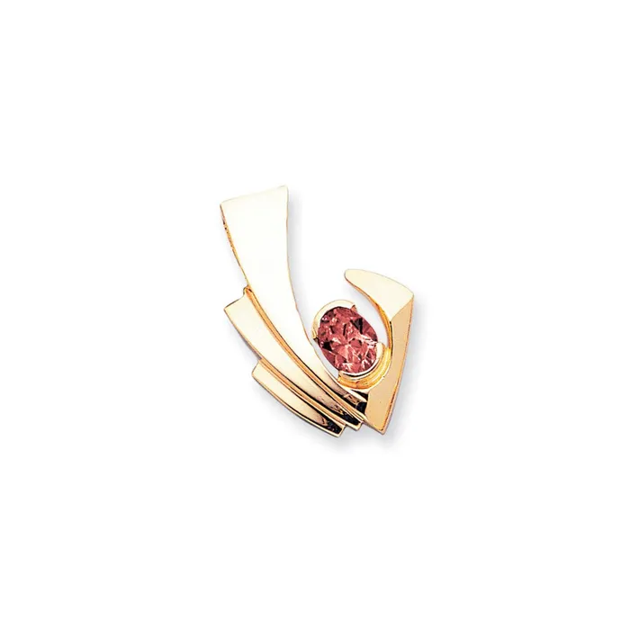 TreasureFineJewelers PreStyled Sets 14k Yellow Gold 9x7mm Oval Garnet slide
