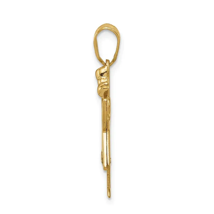 TreasureFineJewelers PreStyled Sets 14k Yellow Gold AAA Diamond Kid Pendant