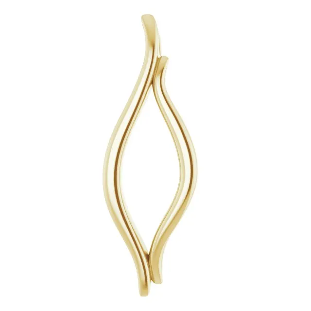 TreasureFineJewelers PreStyled Sets 14K Yellow Gold Freeform Pendant