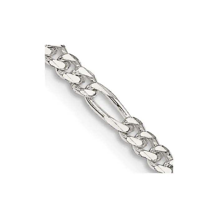 TreasureFineJewelers Rings Sterling Silver 285mm Figaro Chain