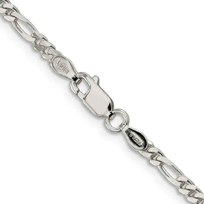 TreasureFineJewelers Rings Sterling Silver 285mm Figaro Chain