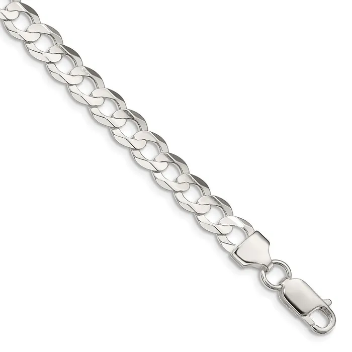 TreasureFineJewelers Rings Sterling Silver 675mm Concave Beveled Curb Chain TreasureFineJewelers Rings Sterling Silver 675mm Concave Beveled Curb Chain