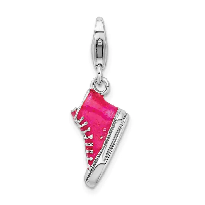 TreasureFineJewelers Rings Sterling Silver Amore La Vita Rhodpl 3D Enameled High Top Shoe Charm TreasureFineJewelers Rings Sterling Silver Amore La Vita Rhodpl 3D Enameled High Top Shoe Charm