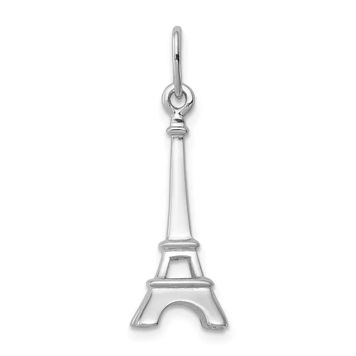 TreasureFineJewelers Rings Sterling Silver Eiffel Tower Charm