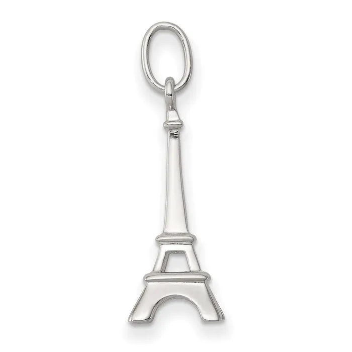 TreasureFineJewelers Rings Sterling Silver Eiffel Tower Charm