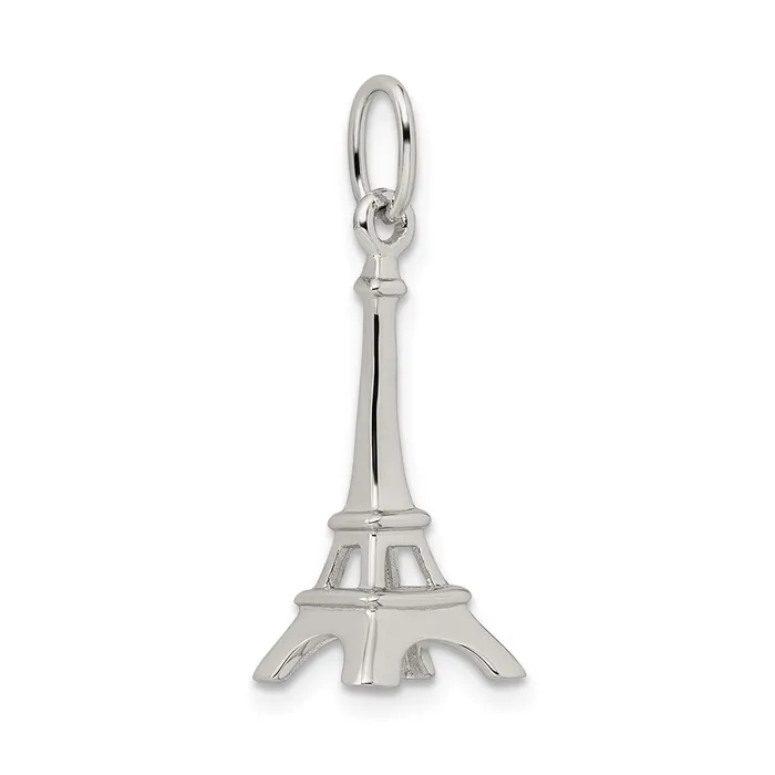 TreasureFineJewelers Rings Sterling Silver Eiffel Tower Charm