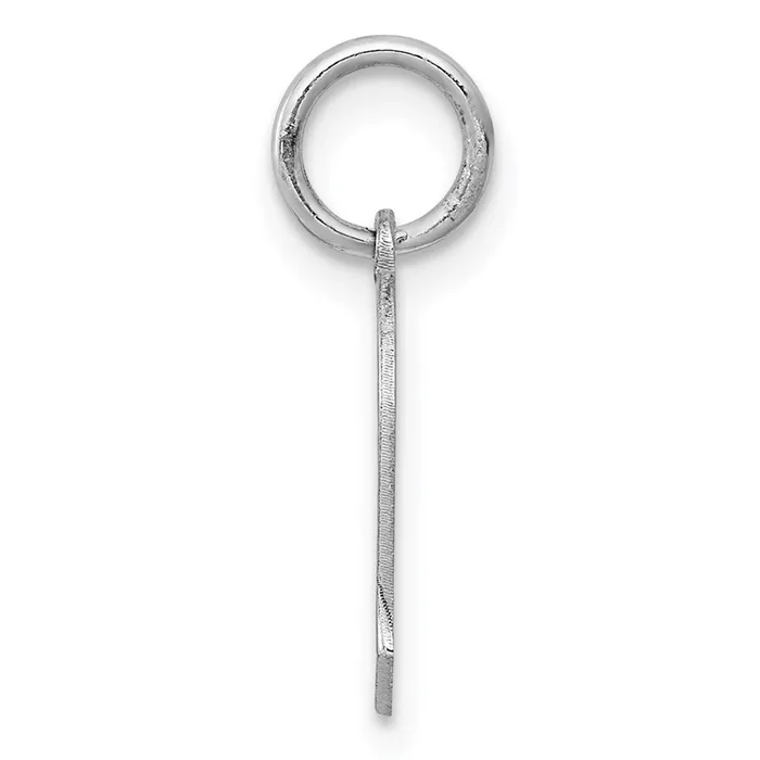 TreasureFineJewelers Rings Sterling Silver Rhplt Engraveable Boy Disc Charm Polish on FrontBack