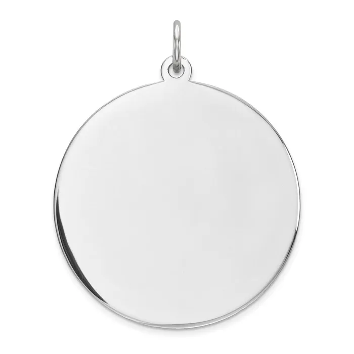 TreasureFineJewelers Rings Sterling Silver Rhodplated Eng Rnd Polish FrontBack Disc Charm TreasureFineJewelers Rings Sterling Silver Rhodplated Eng Rnd Polish FrontBack Disc Charm