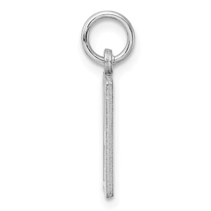 TreasureFineJewelers Rings Sterling SilverRhodiumplated Elongated Number 79 Charm