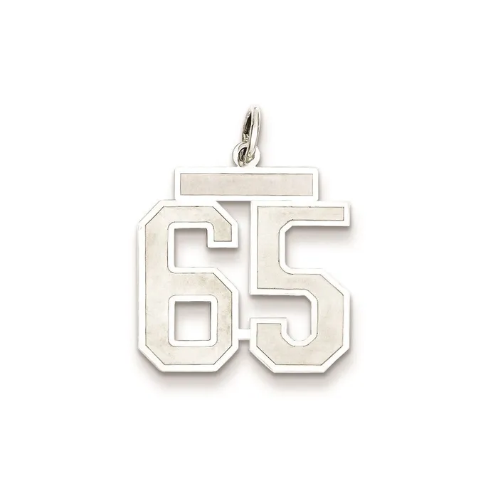 TreasureFineJewelers Rings Sterling SilverRhodiumplated Satin Number 65 Charm TreasureFineJewelers Rings Sterling SilverRhodiumplated Satin Number 65 Charm