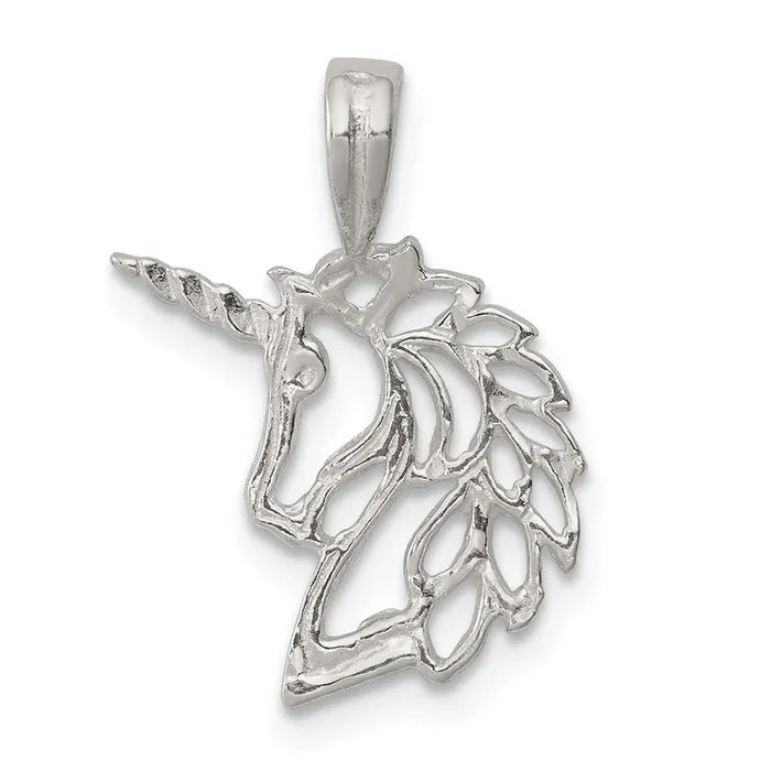 TreasureFineJewelers Rings Sterling Silver Unicorn Charm