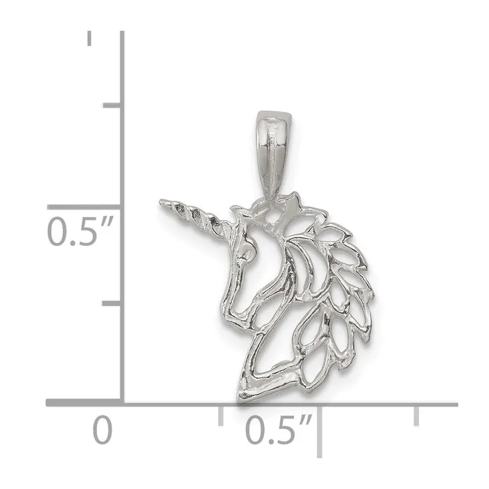 TreasureFineJewelers Rings Sterling Silver Unicorn Charm