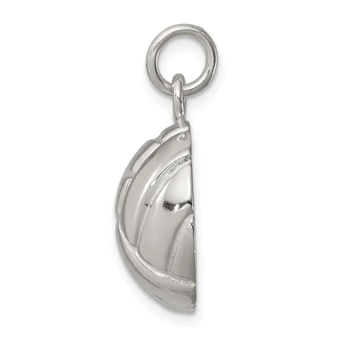 TreasureFineJewelers Rings Sterling Silver Volleyball Charm