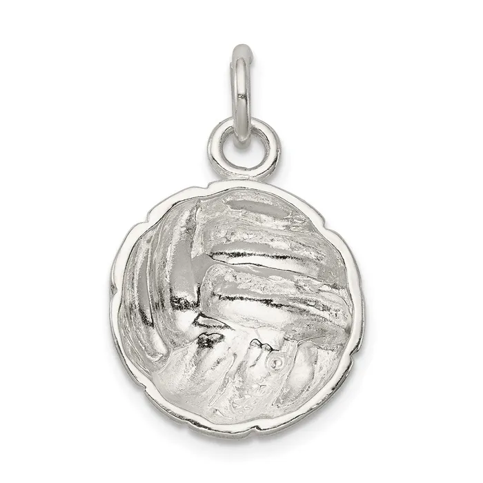 TreasureFineJewelers Rings Sterling Silver Volleyball Charm