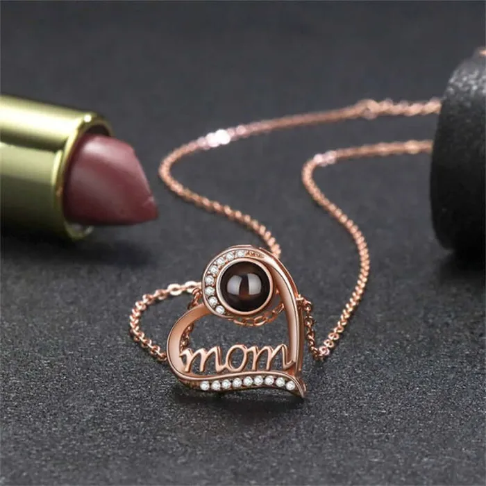 Trendolla Jewelry Necklaces Mom Mothers Day Love Necklace with Picture Inside