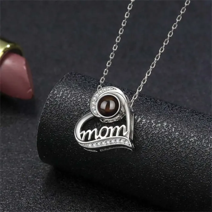 Trendolla Jewelry Necklaces Mom Mothers Day Love Necklace with Picture Inside