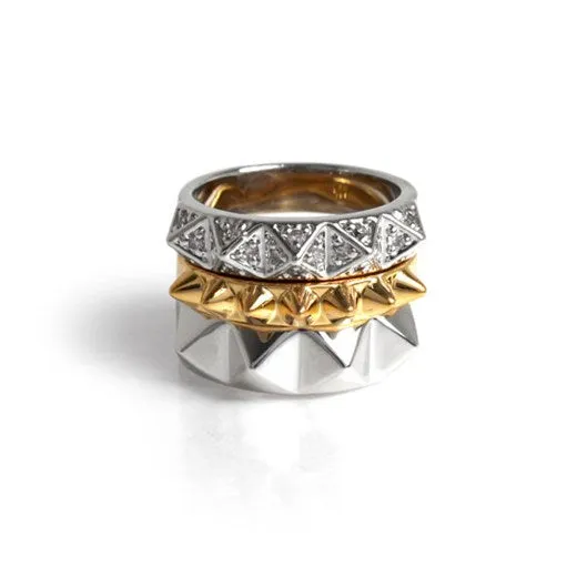 vendorunknown Rings Stack Pyramids Ring Set vendorunknown Rings Stack Pyramids Ring Set