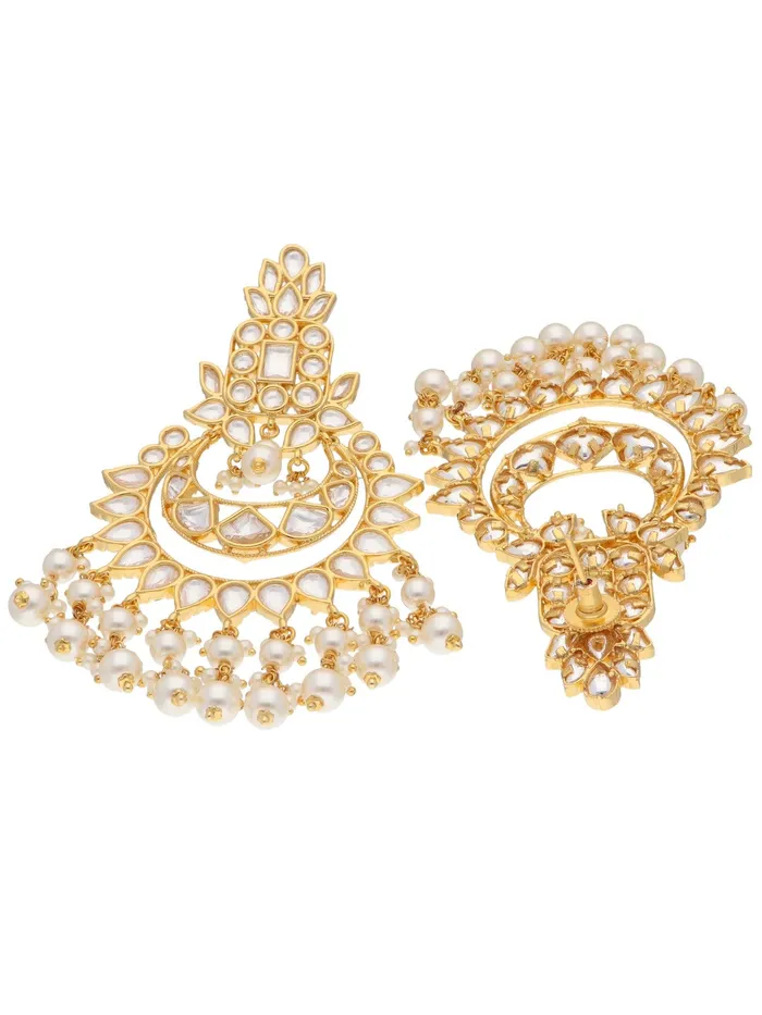 Curio Cottage Earrings The Zoya Layers of Kundan Chandbali Earrings Curio Cottage Earrings The Zoya Layers of Kundan Chandbali Earrings