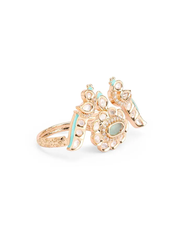 Curio Cottage Meira Two Tokai Kundan Ring Rings Curio Cottage Meira Two Tokai Kundan Ring Rings