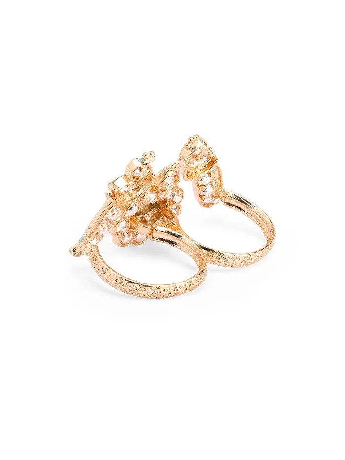 Curio Cottage Meira Two Tokai Kundan Ring Rings Curio Cottage Meira Two Tokai Kundan Ring Rings