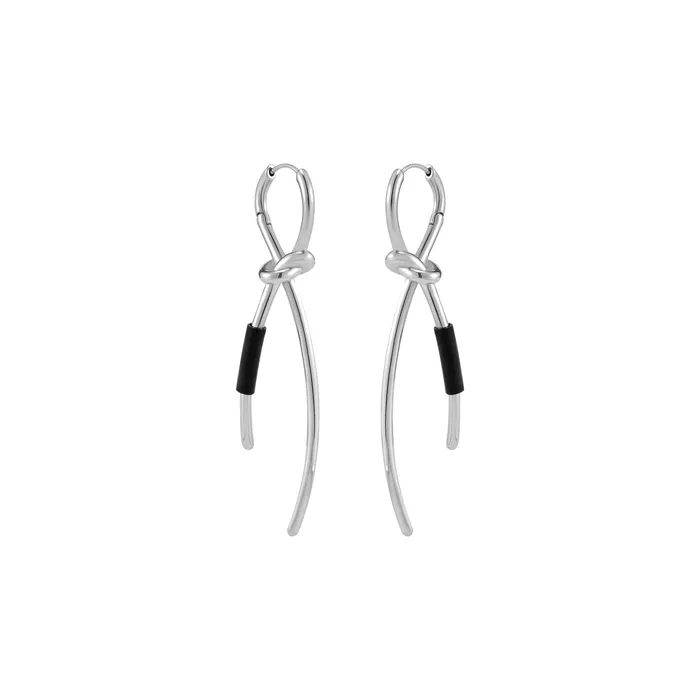 Earrings Blackheadshop Twisted Knot Hinged Earrings