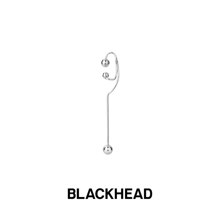 Earrings Blackheadshop Y2B SERIES Silver Steel Ball PiercingFree Earhook left ear Earrings Blackheadshop Y2B SERIES Silver Steel Ball PiercingFree Earhook left ear