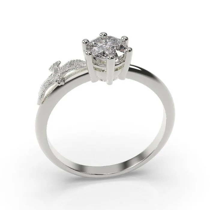 Hawk Engagement Ring Hawk Ring White Gold Bird MyUniqueRing Rings