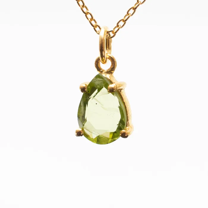 Libra Birthstone Necklace Silver Lotus Necklaces