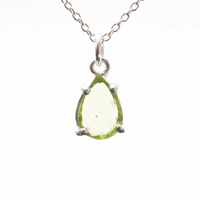 Libra Birthstone Necklace Silver Lotus Necklaces