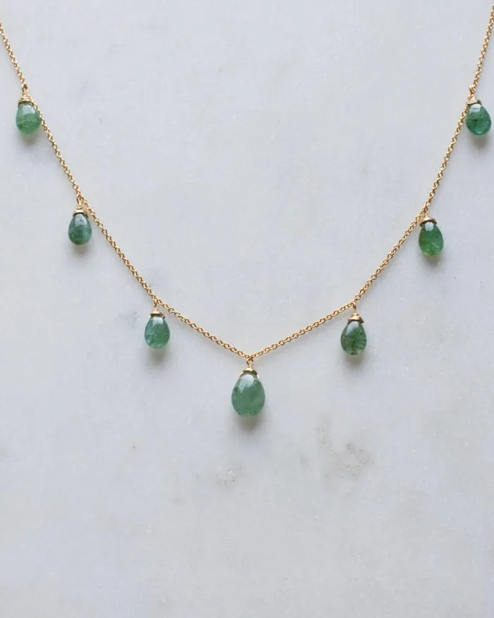Necklaces ERIJEWELRY Gorgeous Emerald princess necklace
