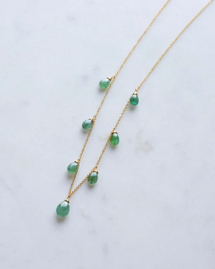 Necklaces ERIJEWELRY Gorgeous Emerald princess necklace