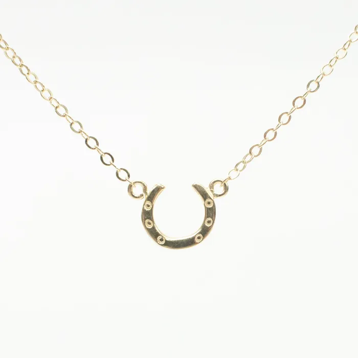 Necklaces Mimi Marge Gold Vermeil Mini Horseshoe Necklace