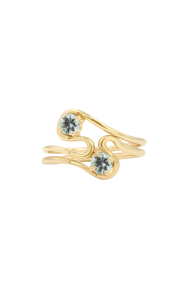 Rings Montana Sapphire Twin Flame Ring Set Faeber Studio