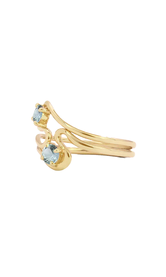 Rings Montana Sapphire Twin Flame Ring Set Faeber Studio