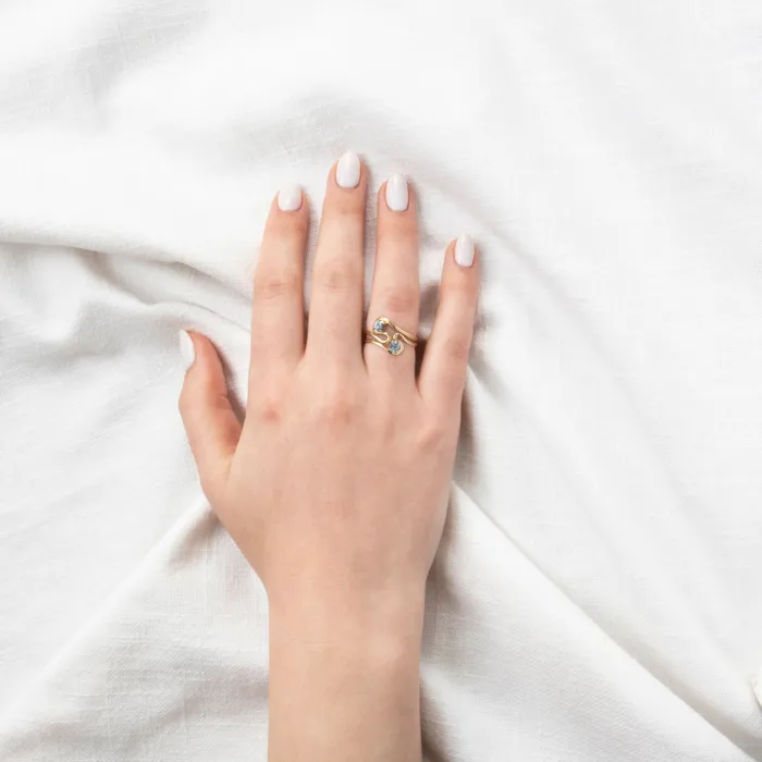 Rings Montana Sapphire Twin Flame Ring Set Faeber Studio