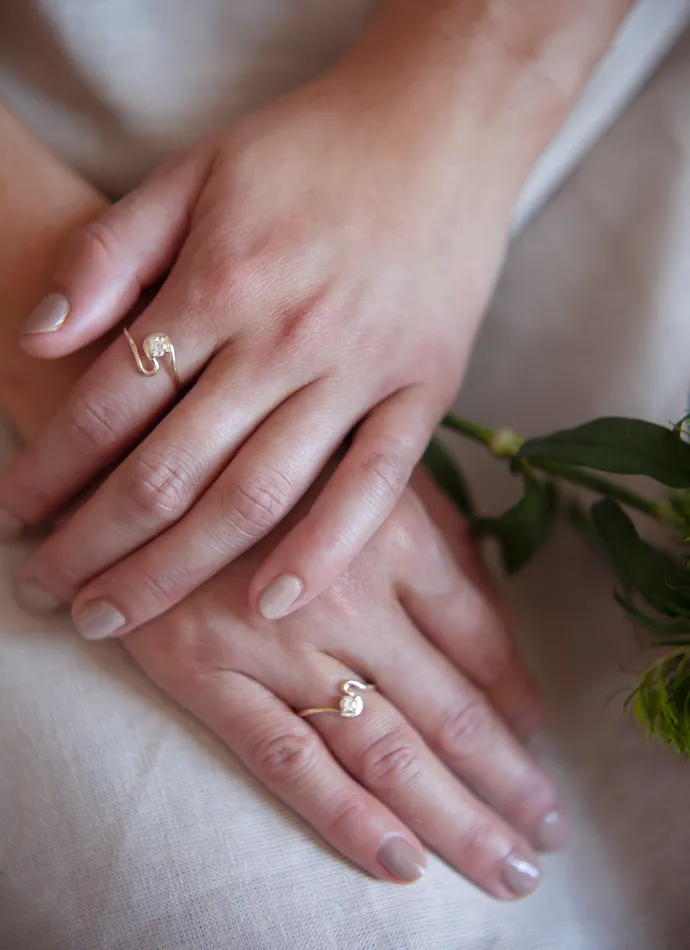 Rings Montana Sapphire Twin Flame Ring Set Faeber Studio